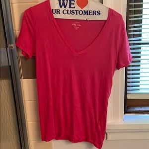 JCrew Vintage Cotton Pink Vneck